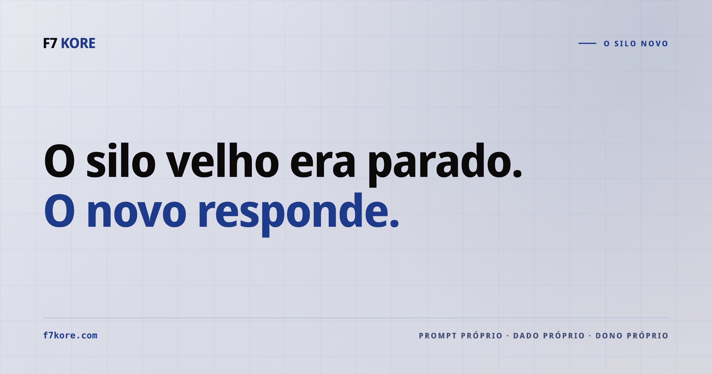 Contraste entre o silo antigo — documentos, fichas, planilhas, ERP, MES — e o silo novo de assistentes internos