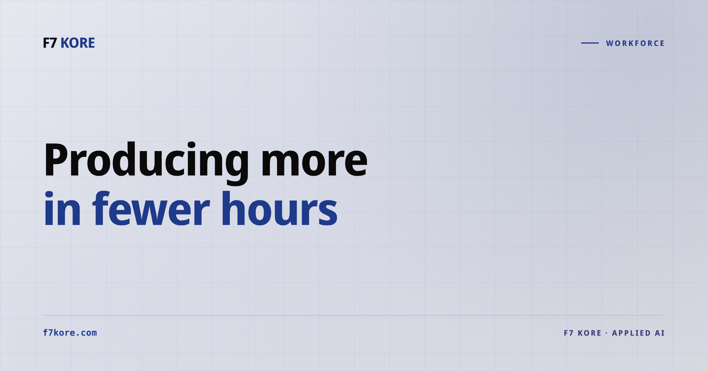 Producing more in fewer hours