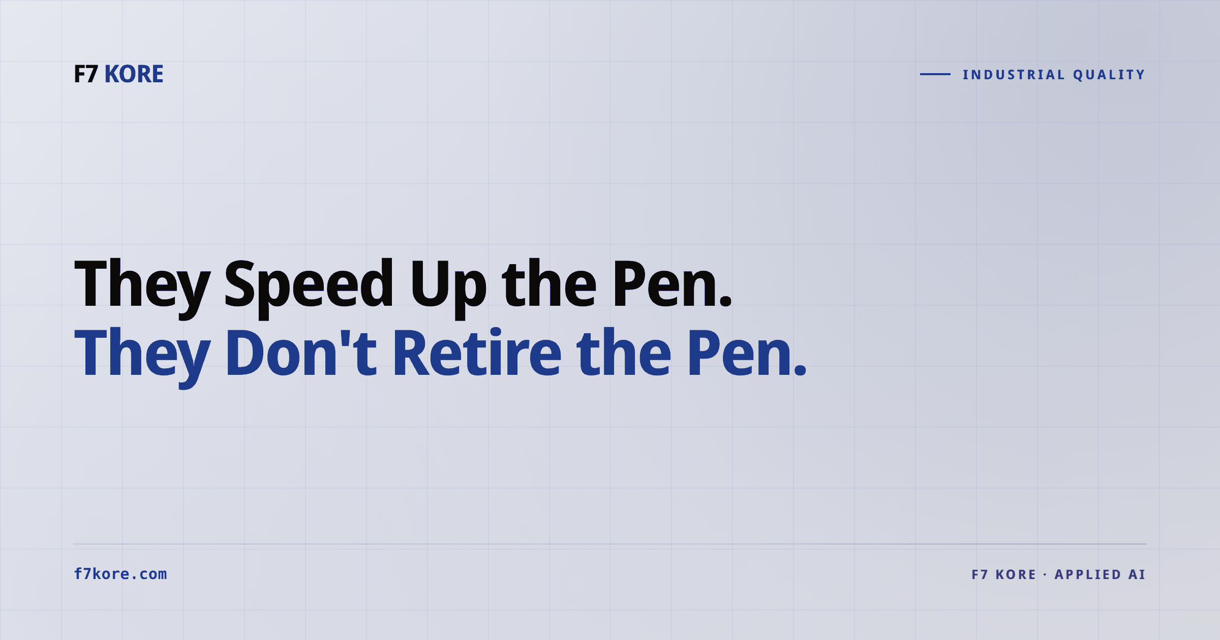 They Speed Up the Pen. They Don't Retire the Pen.