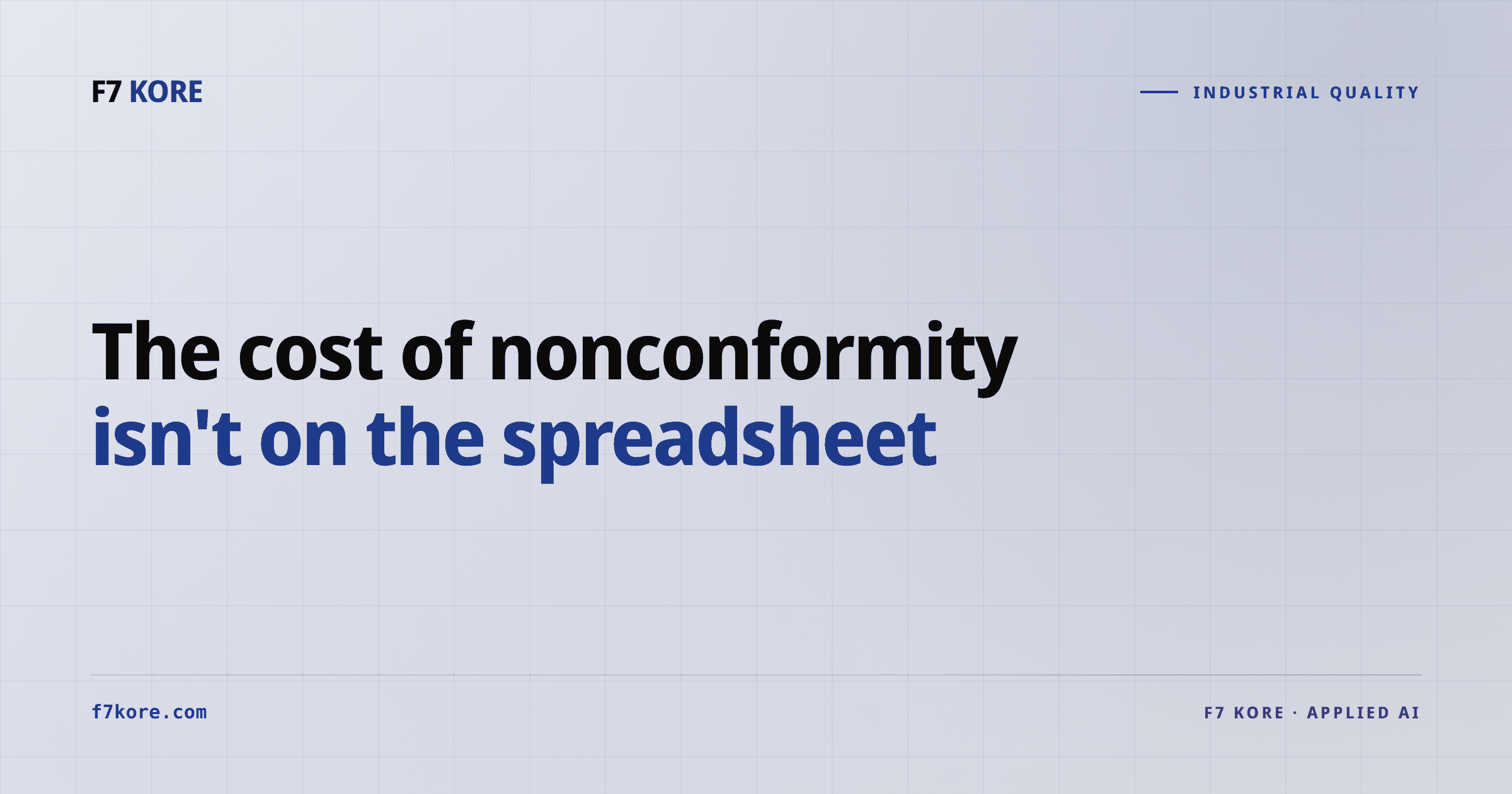 The cost of nonconformity isn't on the spreadsheet